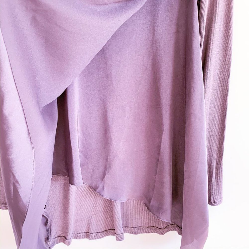 ✨ Anthropologie Deletta Cowl Neck Drape Front Long Sleeve Tunic Top Extra Small - Picture 6 of 9